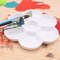 1Pc Watercolor Paint Palette Tray Water Color Palletes Washable Paint Ceramic Paint Palette Porcelain Watercolor Palette for Artist Watercolor Painting Palettes and Palette Cups(White)